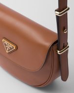 Prada Arqué Leather Shoulder Bag With Flap - Image 3